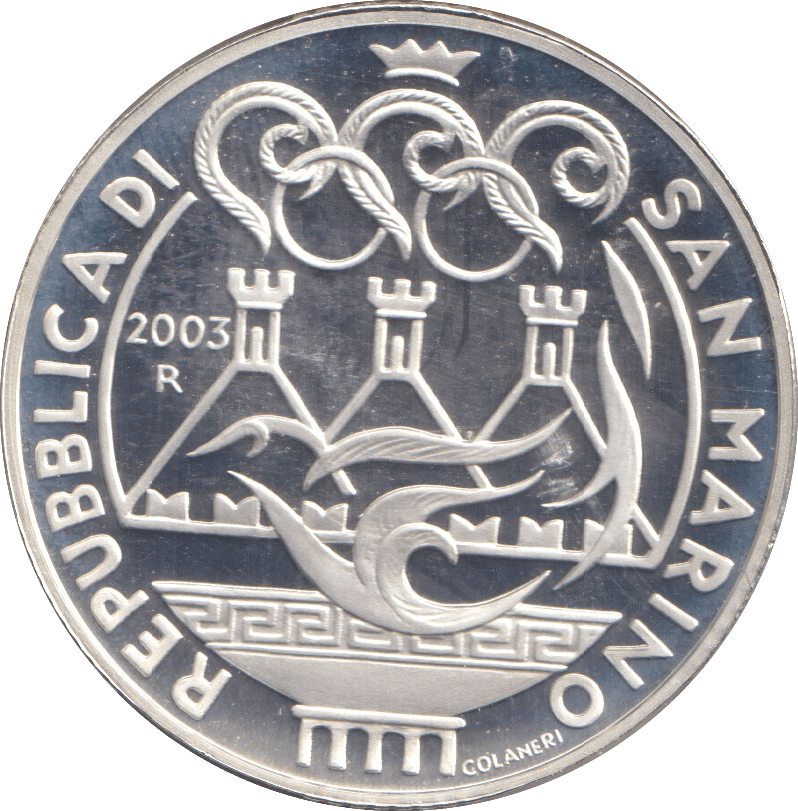 2004 SILVER OLYMPIAD 10 EURO SAN MARINO ( PROOF ) - SILVER WORLD COINS - Cambridgeshire Coins