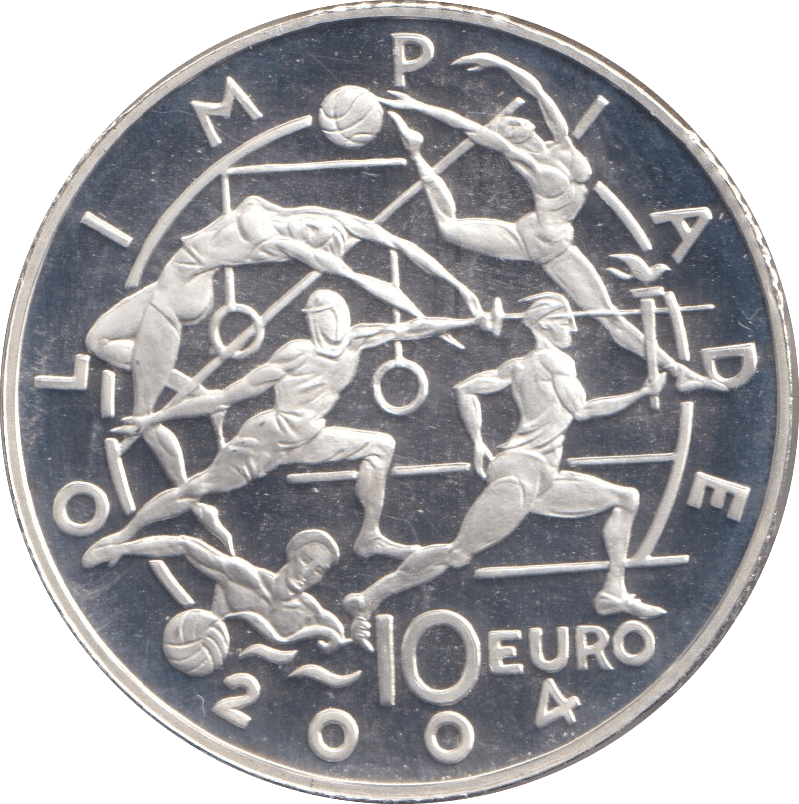 2004 SILVER OLYMPIAD 10 EURO SAN MARINO ( PROOF ) - SILVER WORLD COINS - Cambridgeshire Coins