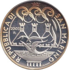 2004 SILVER OLYMPIAD 5 EURO SAN MARINO ( PROOF ) - SILVER WORLD COINS - Cambridgeshire Coins