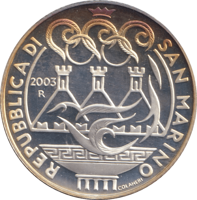 2004 SILVER OLYMPIAD 5 EURO SAN MARINO ( PROOF ) - SILVER WORLD COINS - Cambridgeshire Coins