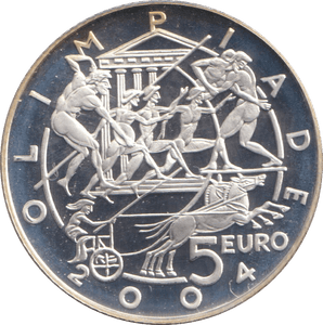 2004 SILVER OLYMPIAD 5 EURO SAN MARINO ( PROOF ) - SILVER WORLD COINS - Cambridgeshire Coins