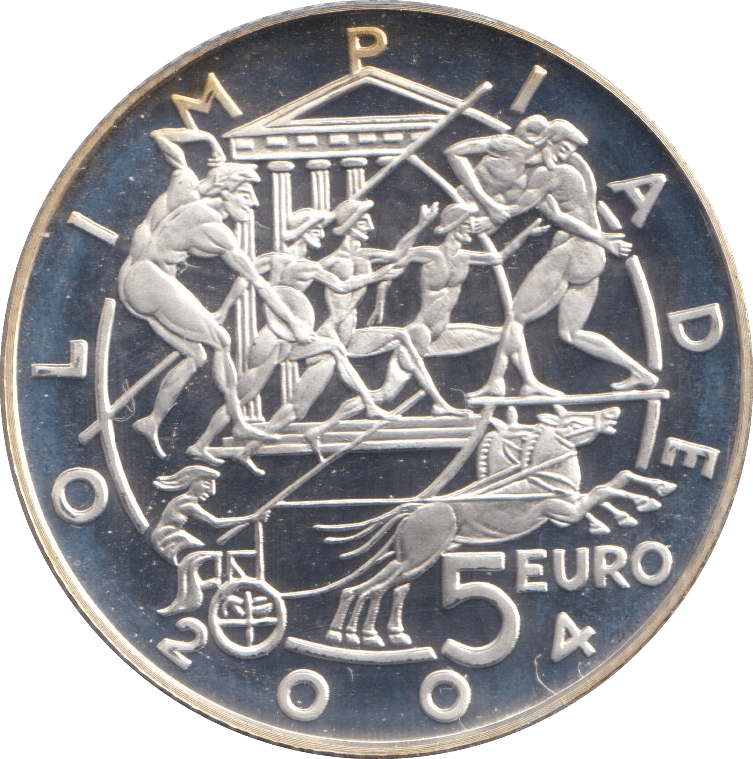 2004 SILVER OLYMPIAD 5 EURO SAN MARINO ( PROOF ) - SILVER WORLD COINS - Cambridgeshire Coins