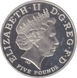 2004 SILVER PROOF FIVE POUND - SILVER WORLD COINS - Cambridgeshire Coins