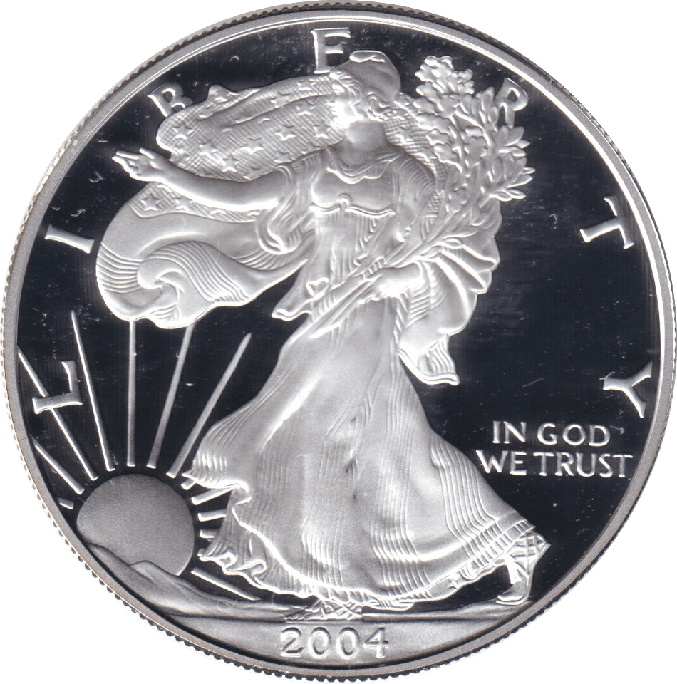 2004 SILVER PROOF LIBERTY DOLLAR USA - SILVER WORLD COINS - Cambridgeshire Coins