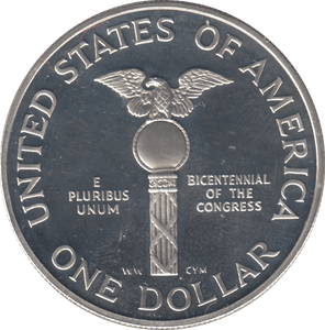 2004 SILVER PROOF ONE OUNCE DOLLAR UNITED STATES - SILVER WORLD COINS - Cambridgeshire Coins