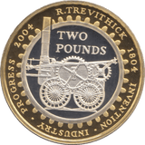 2004 SILVER PROOF TREVITHICK STEAM ENGINE TWO POUNDS - SILVER WORLD COINS - Cambridgeshire Coins