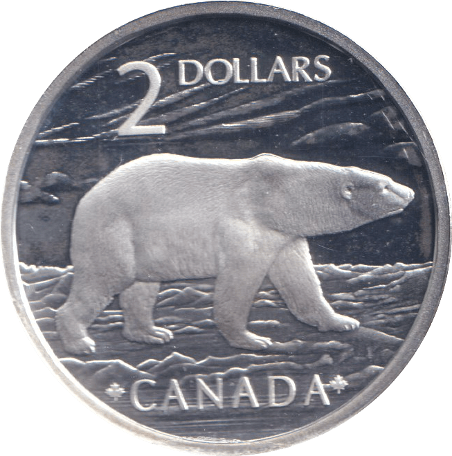2004 SILVER TWO DOLLAR CANADA - SILVER WORLD COINS - Cambridgeshire Coins