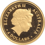 2005 1/25 OZ 9999 GOLD PROOF 4 DOLLARS AUSTRALIA - GOLD WORLD COINS - Cambridgeshire Coins