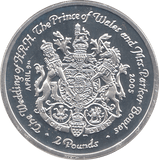 2005 2 POUNDS THE WEDDING OF THE PRICE OF WALES AND MRS PARKER BOWLES ( BU ) - WORLD COINS - Cambridgeshire Coins