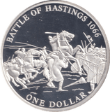 2005 50% SILVER ONE DOLLAR BATTLE OF HASTINGS 1066 ( PROOF ) - SILVER WORLD COINS - Cambridgeshire Coins