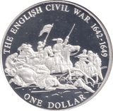 2005 50% SILVER ONE DOLLAR THE ENGLISH CIVIL WAR 1642 - 1649 ( PROOF ) - SILVER WORLD COINS - Cambridgeshire Coins
