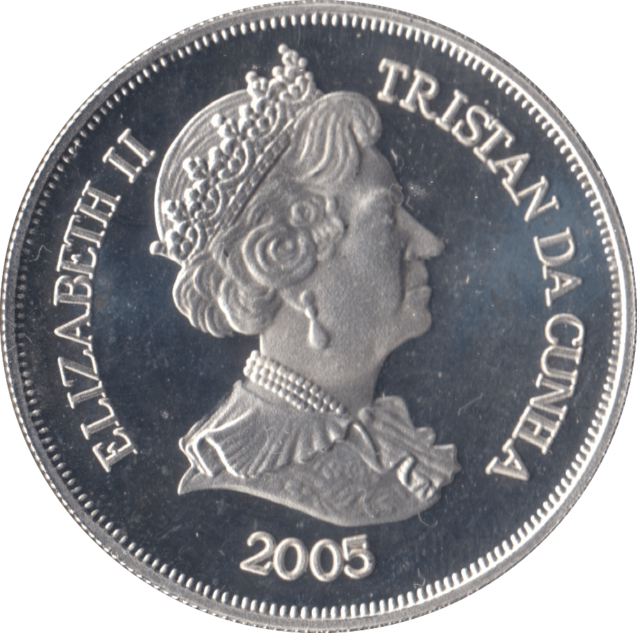 2005 .925 SILVER PROOF ONE CROWN POPE JOHN PAUL II TRISTAN DA CUNHA - SILVER WORLD COINS - Cambridgeshire Coins