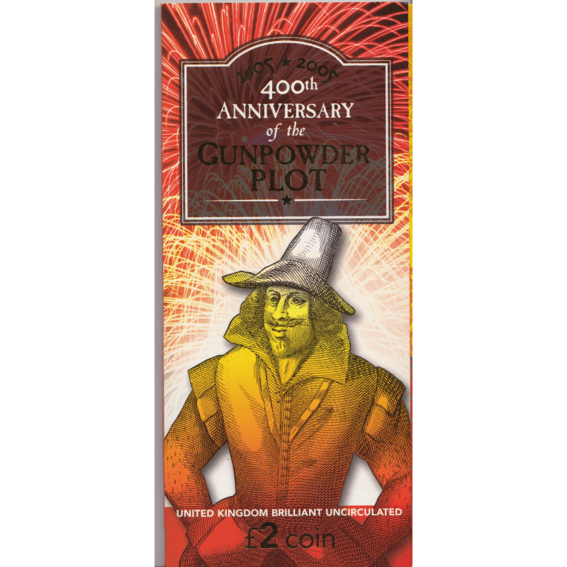 2005 BRILLIANT UNCIRCULATED £2 PRESENTATION PACK GUNPOWDER PLOT - £2 BU PACK - Cambridgeshire Coins