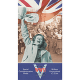 2005 BRILLIANT UNCIRCULATED £2 PRESENTATION PACK WW2 COIN AND MEDAL - £2 BU PACK - Cambridgeshire Coins