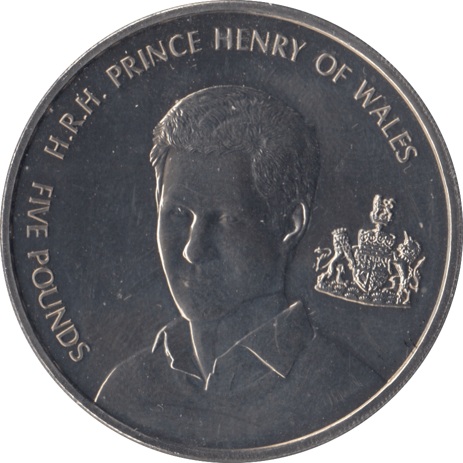 2005 BRILLIANT UNCIRCULATED PRINCE HENRY FIVE POUND COIN ALDERNEY - WORLD COINS - Cambridgeshire Coins