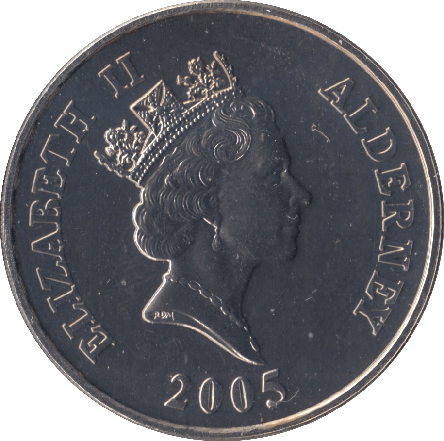 2005 BRILLIANT UNCIRCULATED PRINCE HENRY FIVE POUND COIN ALDERNEY - WORLD COINS - Cambridgeshire Coins