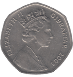 2005 CAPTURE OF GIBRALTAR 50P - 50P REGIONAL ISSUES - Cambridgeshire Coins