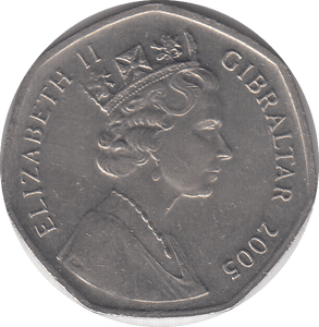 2005 CAPTURE OF GIBRALTAR 50P - WORLD COINS - Cambridgeshire Coins