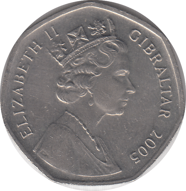 2005 CAPTURE OF GIBRALTAR 50P - WORLD COINS - Cambridgeshire Coins