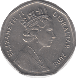 2005 CAPTURE OF GIBRALTAR 50P - WORLD COINS - Cambridgeshire Coins
