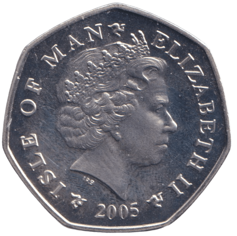 2005 CHRISTMAS 50P PARTRIDGE IN PEAR TREE COLOURISED ISLE OF MAN ( BUNC ) - 50P REGIONAL ISSUES - Cambridgeshire Coins