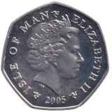 2005 CHRISTMAS 50P PARTRIDGE IN PEAR TREE COLOURISED ISLE OF MAN ( BUNC ) - 50P REGIONAL ISSUES - Cambridgeshire Coins