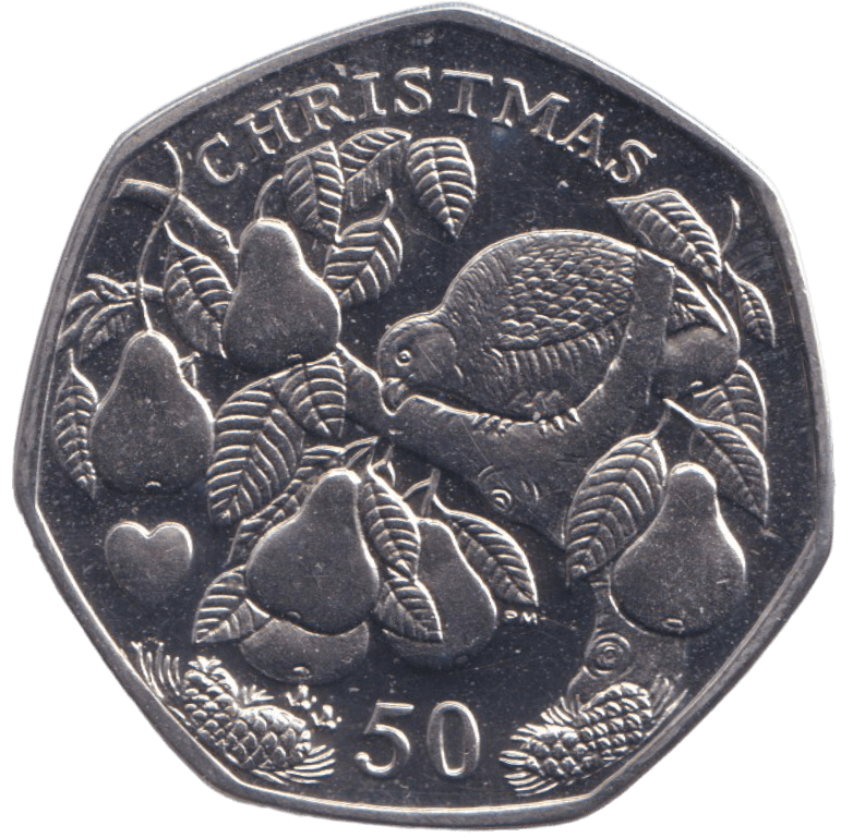 2005 CHRISTMAS 50P PARTRIDGE IN PEAR TREE ISLE OF MAN ( BUNC ) AA - 50P REGIONAL ISSUES - Cambridgeshire Coins