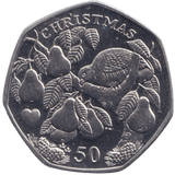 2005 CHRISTMAS 50P PARTRIDGE IN PEAR TREE ISLE OF MAN ( BUNC ) AA - 50P REGIONAL ISSUES - Cambridgeshire Coins