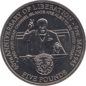 2005 FIVE POUND COIN ALDERNEY - WORLD COINS - Cambridgeshire Coins