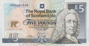 2005 FIVE POUND ROYAL BANK OF SCOTLAND BANKNOTE REF SCOT - 70 - WORLD BANKNOTES - Cambridgeshire Coins