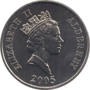 2005 FIVE POUNDS ALDERNEY - WORLD COINS - Cambridgeshire Coins