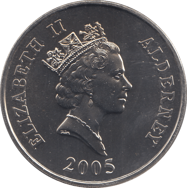 2005 FIVE POUNDS ALDERNEY - WORLD COINS - Cambridgeshire Coins