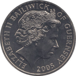 2005 FIVE POUNDS BAILIWICK OF GUERNSEY F463 - WORLD COINS - Cambridgeshire Coins