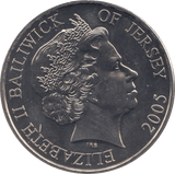 2005 FIVE POUNDS BAILIWICK OF JERSEY F459 - WORLD COINS - Cambridgeshire Coins