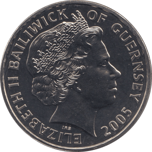 2005 FIVE POUNDS GUERNSEY - WORLD COINS - Cambridgeshire Coins