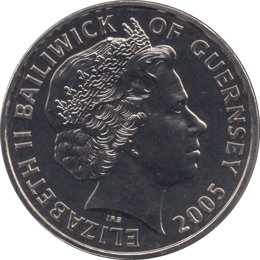 2005 FIVE POUNDS GUERNSEY - WORLD COINS - Cambridgeshire Coins