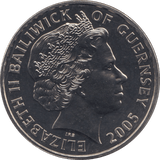 2005 FIVE POUNDS GUERNSEY - WORLD COINS - Cambridgeshire Coins
