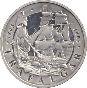 2005 FIVE POUNDS SILVER PROOF TRAFALGAR - SILVER WORLD COINS - Cambridgeshire Coins