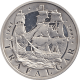 2005 FIVE POUNDS SILVER PROOF TRAFALGAR - SILVER WORLD COINS - Cambridgeshire Coins