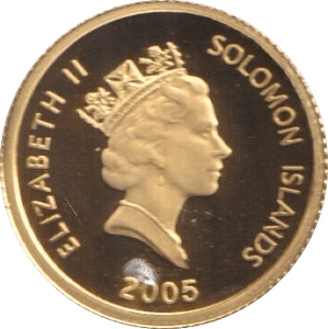 2005 GOLD $10 JOHN LENNON SOLOMON ISLANDS 1/25 OUNCE - GOLD WORLD COINS - Cambridgeshire Coins