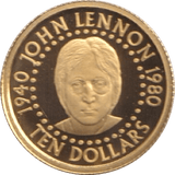 2005 GOLD $10 JOHN LENNON SOLOMON ISLANDS 1/25 OUNCE - GOLD WORLD COINS - Cambridgeshire Coins