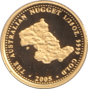 2005 GOLD AUSTRALIAN NUGGET 1/25 OUNCE - GOLD WORLD COINS - Cambridgeshire Coins