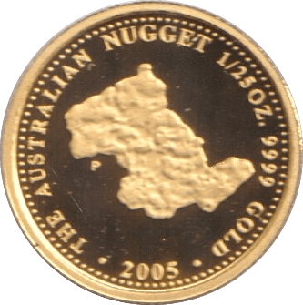2005 GOLD AUSTRALIAN NUGGET 1/25 OUNCE - GOLD WORLD COINS - Cambridgeshire Coins