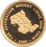 2005 GOLD AUSTRALIAN NUGGET 1/25 OUNCE - GOLD WORLD COINS - Cambridgeshire Coins