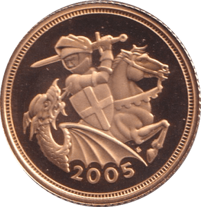 2005 GOLD HALF SOVEREIGN ( PROOF ) - HALF SOVEREIGN - Cambridgeshire Coins