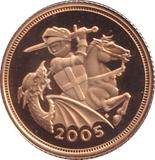 2005 GOLD HALF SOVEREIGN ( PROOF ) - HALF SOVEREIGN - Cambridgeshire Coins