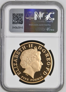 2005 GOLD PROOF £5 HORATIO NELSON (NGC) PF 69 ULTRA CAMEO - NGC GOLD COINS - Cambridgeshire Coins