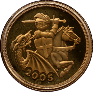 2005 GOLD PROOF HALF SOVEREIGN BOXED - GOLD PROOF HALF SOVEREIGNS - Cambridgeshire Coins