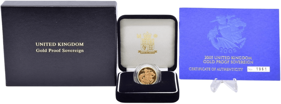 2005 GOLD PROOF SOVEREIGN BOXED - GOLD PROOF SOVEREIGNS - Cambridgeshire Coins
