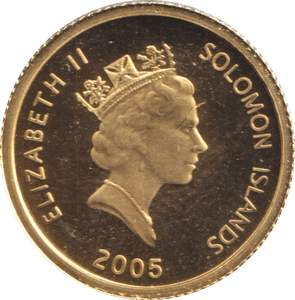 2005 GOLD PROOF TEN DOLLARS SOLOMON ISLANDS - GOLD WORLD COINS - Cambridgeshire Coins
